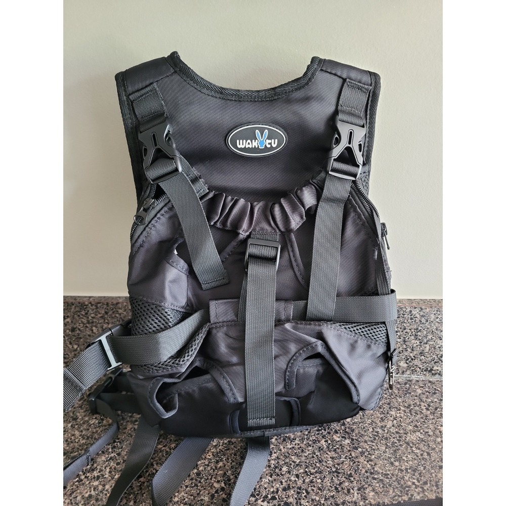 Wakytu Pet Front Dog Carrier Backpacks, Adjustable Small, 2.0 Black‎